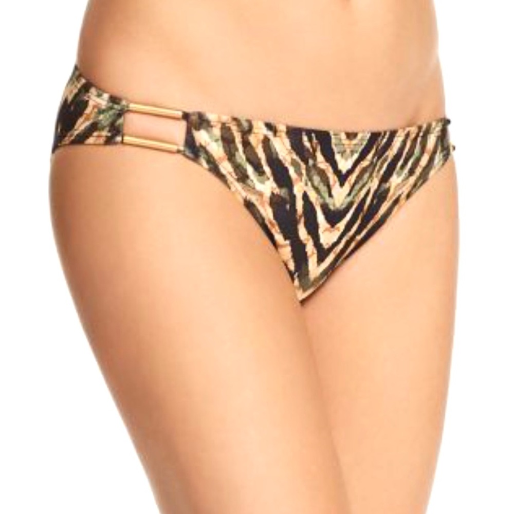 Carmen Marc Valvo Side Cut Out Print Bikini Season Cruise Size Medium